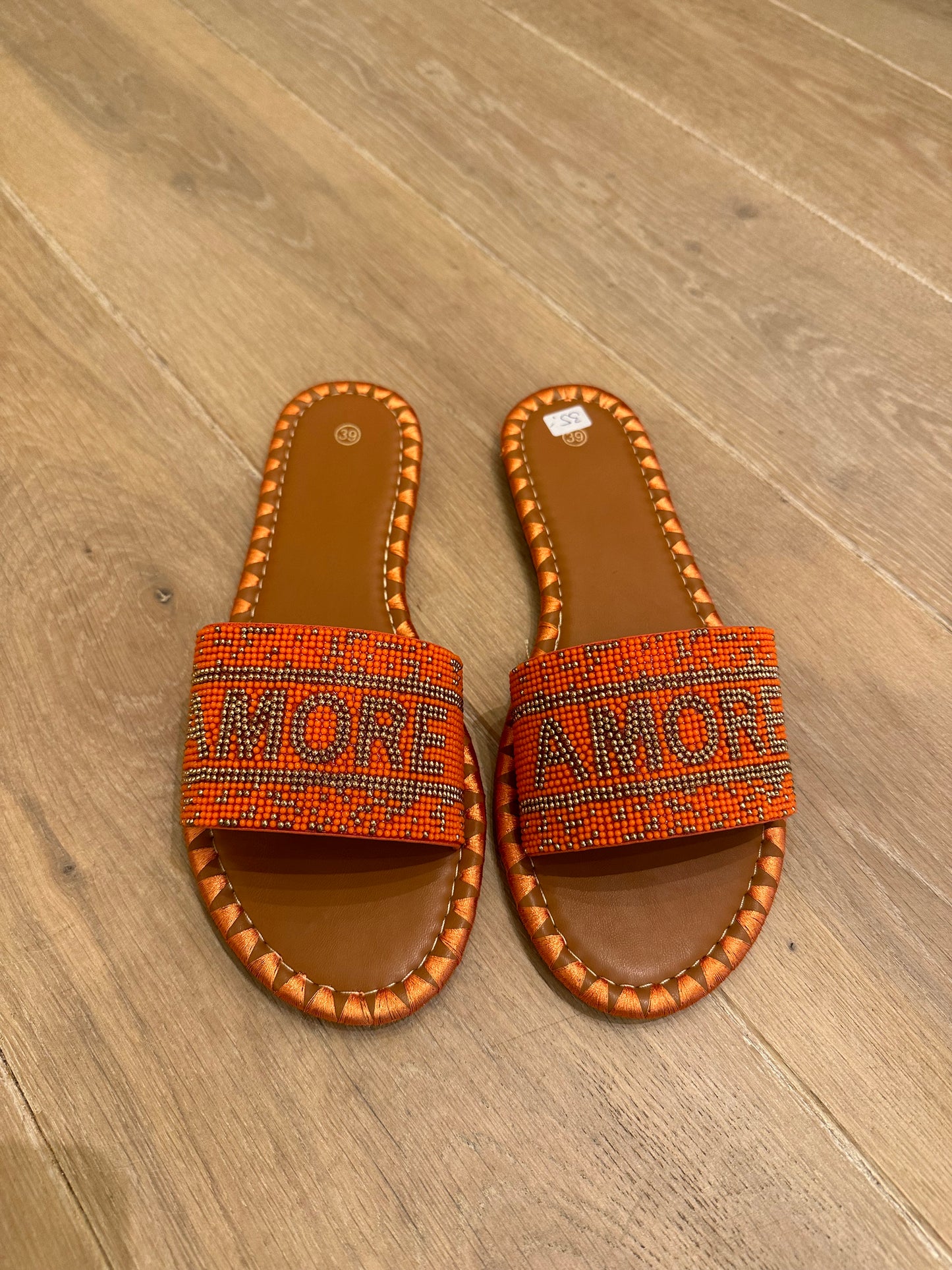 Amore slippers oranje